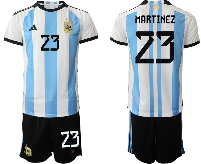 Cheap Men 2022 World Cup National Team Argentina home white 23 Soccer Jerseys